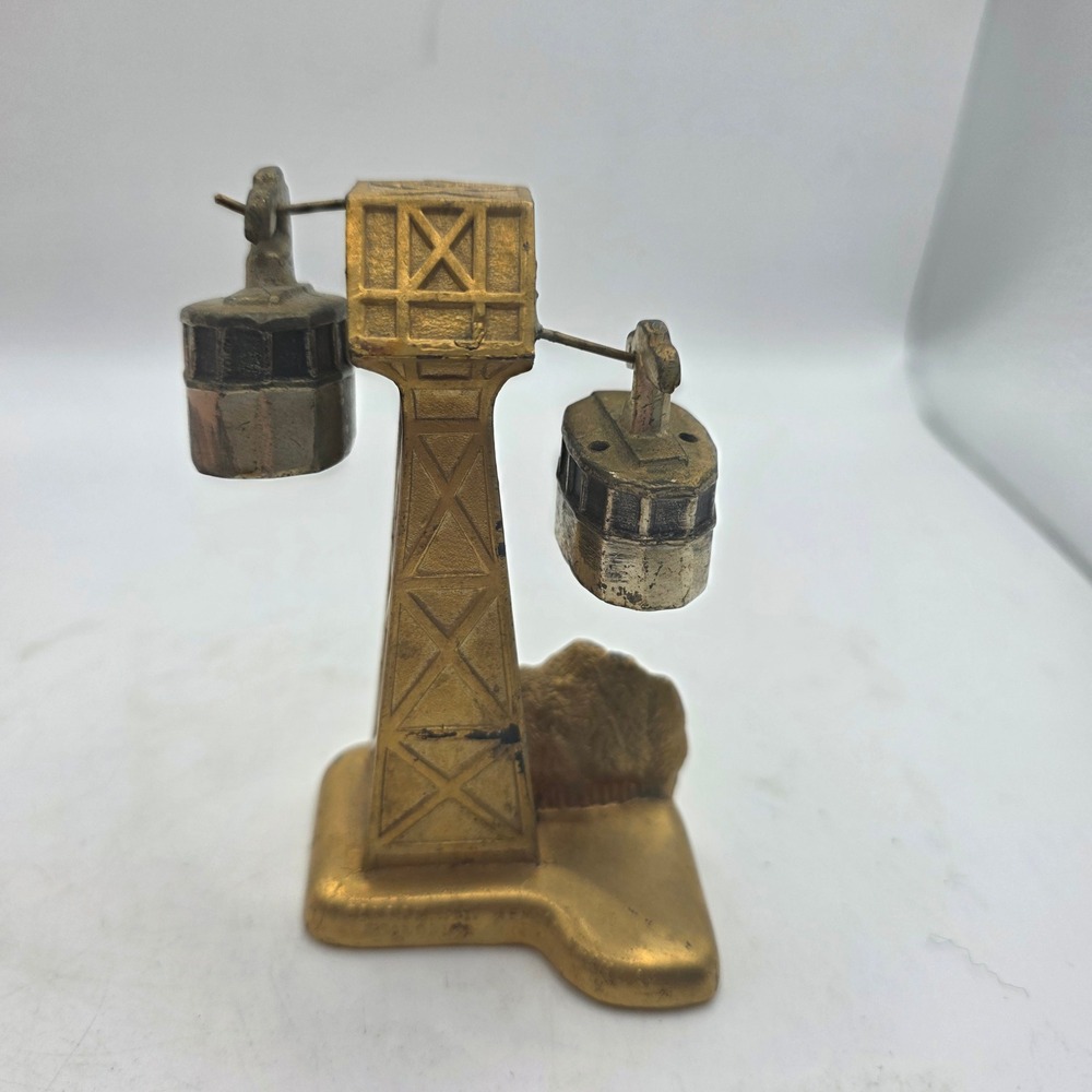 Vintage Grand Canyon Cable Car Tram Salt Pepper Shakers Metal Souvenir Set